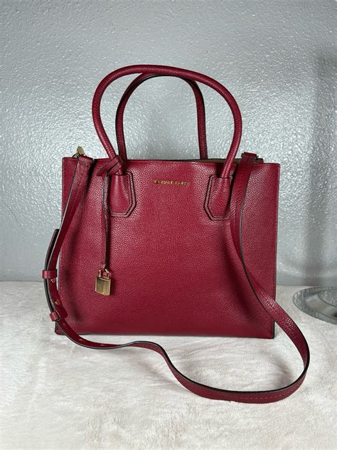 Vivianne leather handbag Michael Kors Burgundy in Leather